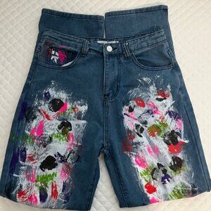 MISLOOK Distressed Painter's Jeans Size M